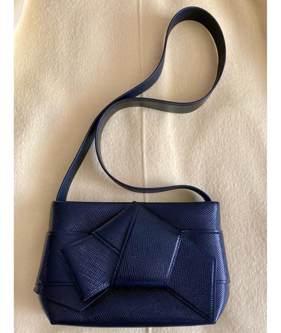 ACNE STUDIOS Черная кожаная сумка через плечо, фото 6