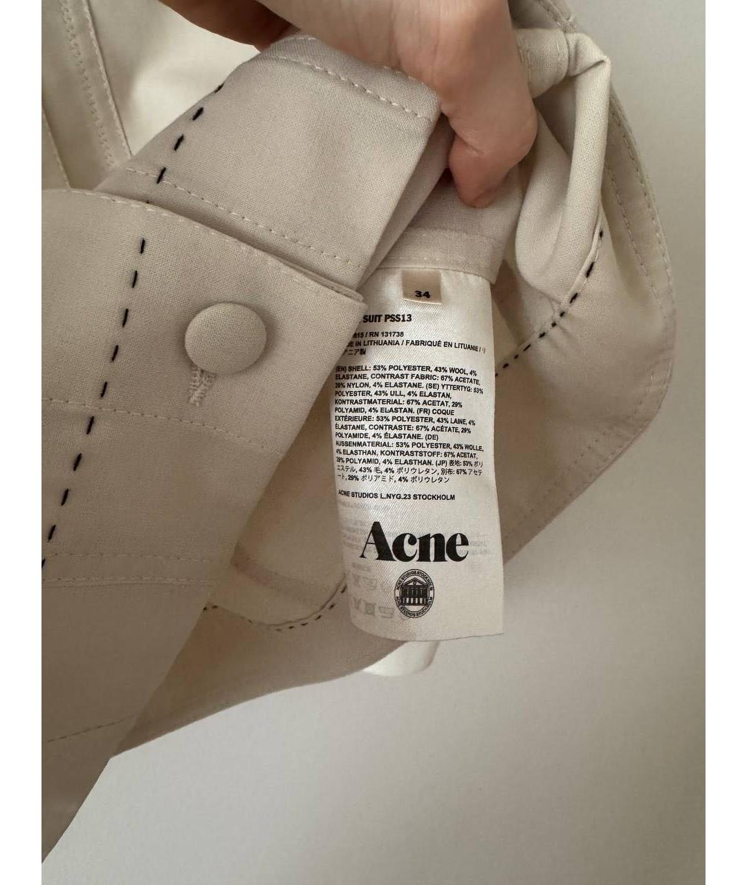 ACNE STUDIOS Бежевая хлопковая рубашка, фото 4