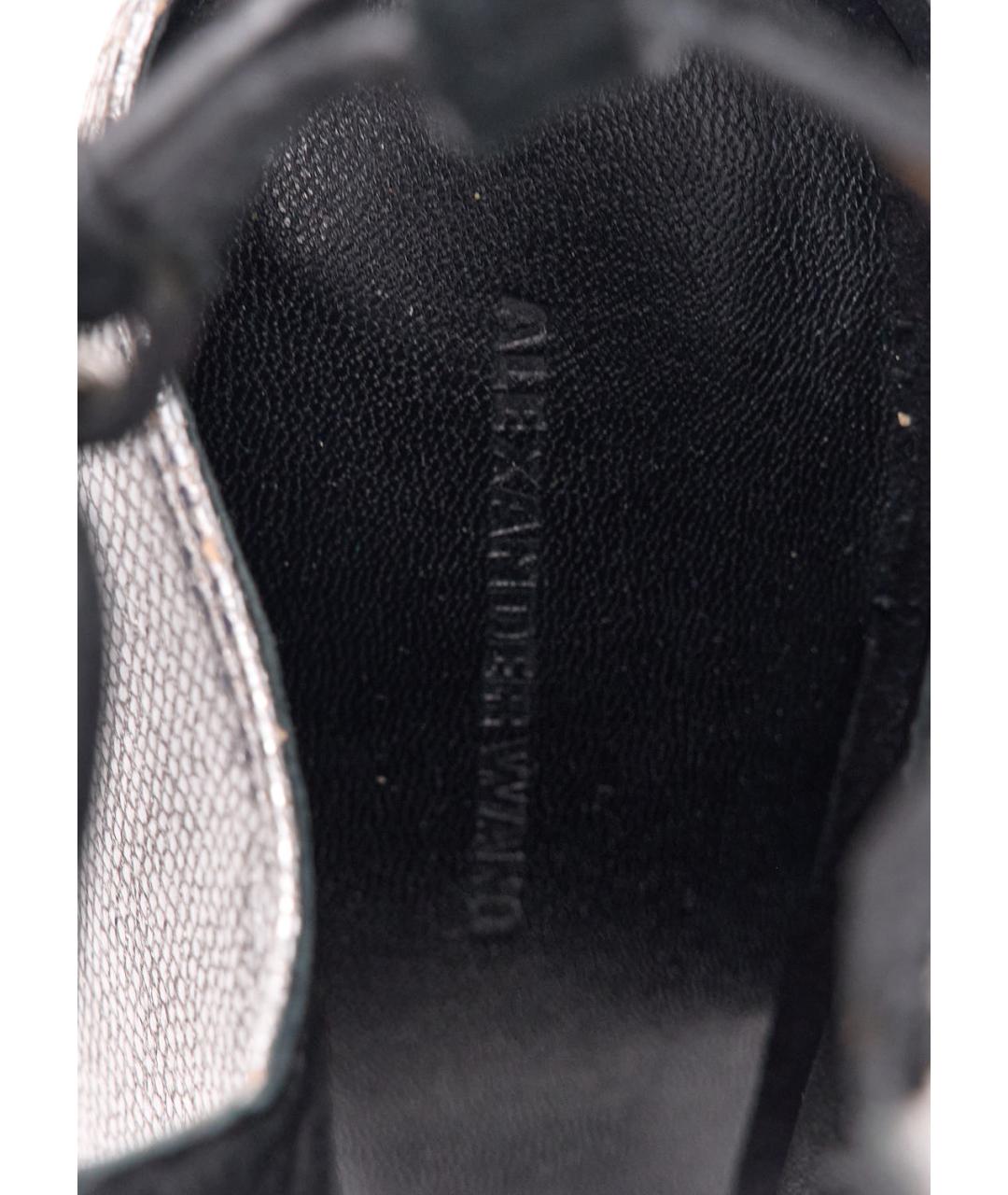 ALEXANDER WANG Серебряные кожаные босоножки, фото 5