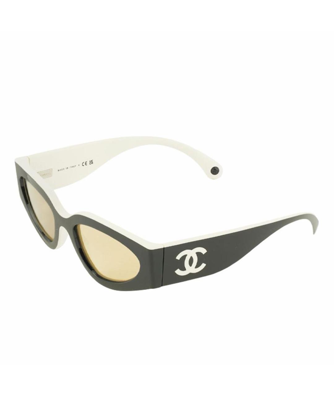 CHANEL Бежевые пластиковые солнцезащитные очки, фото 2