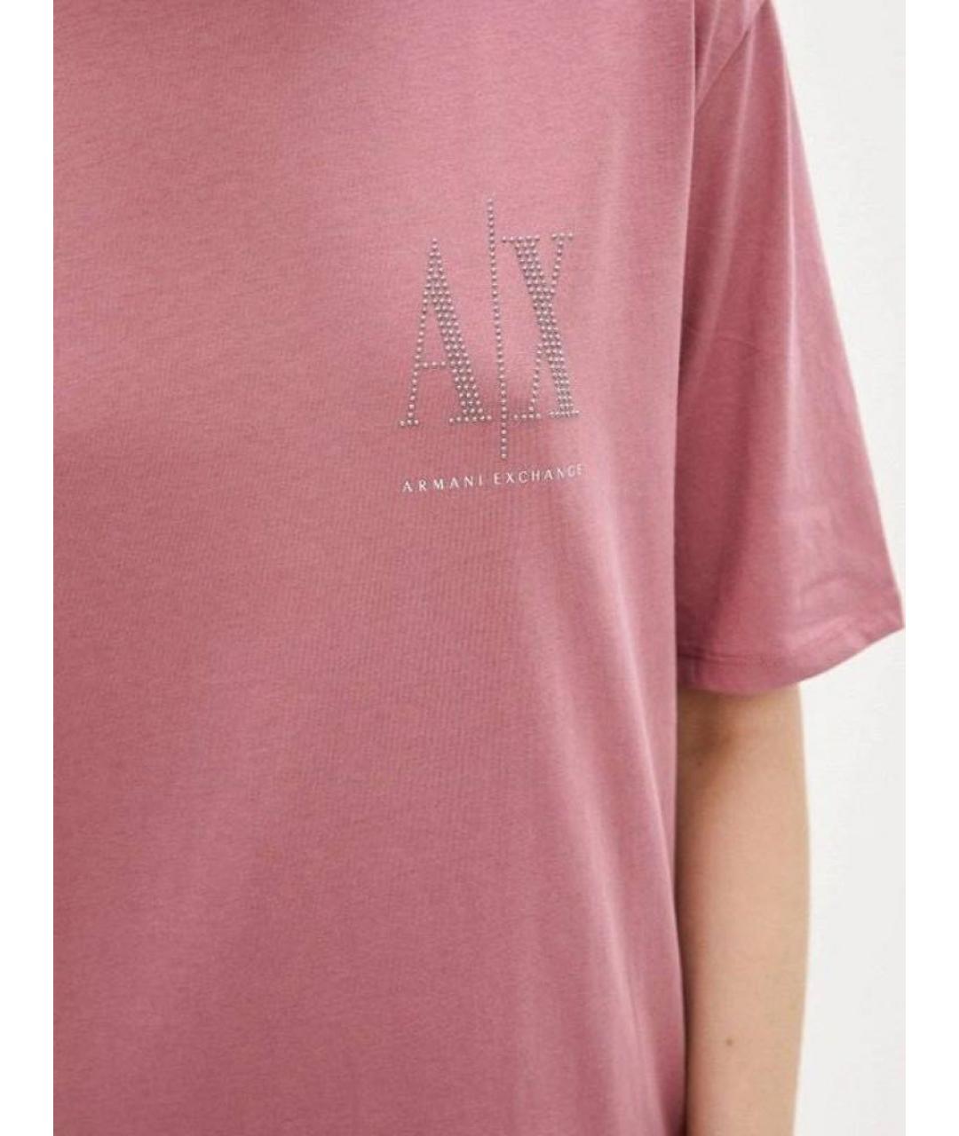 ARMANI EXCHANGE Коралловое хлопковое повседневное платье, фото 4