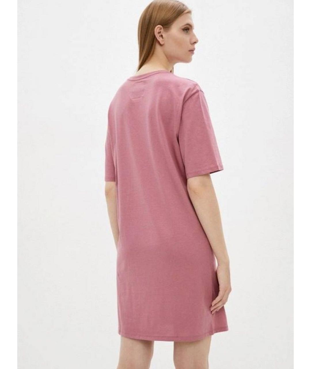 ARMANI EXCHANGE Коралловое хлопковое повседневное платье, фото 5