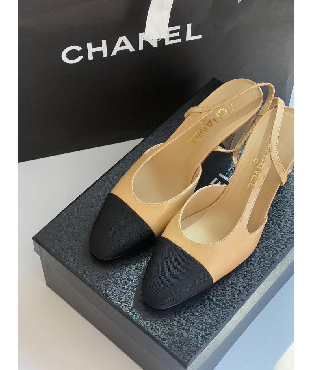 CHANEL Белые кожаные мюли, фото 2