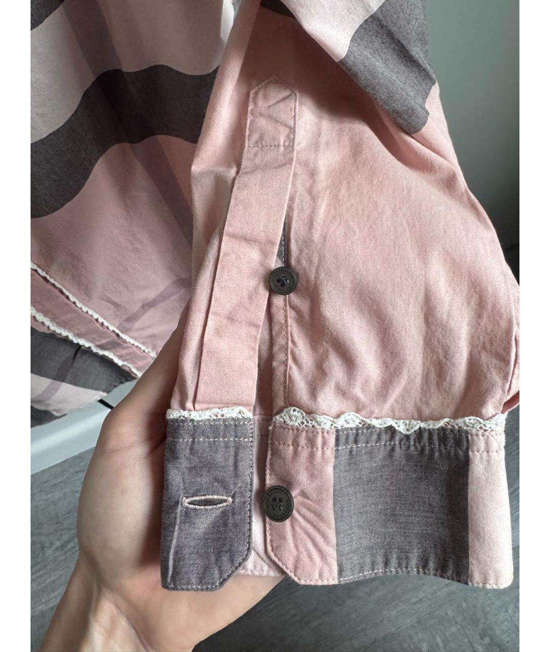 BURBERRY Розовая хлопковая рубашка, фото 5