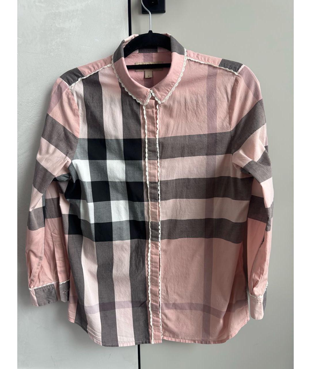 BURBERRY Розовая хлопковая рубашка, фото 7