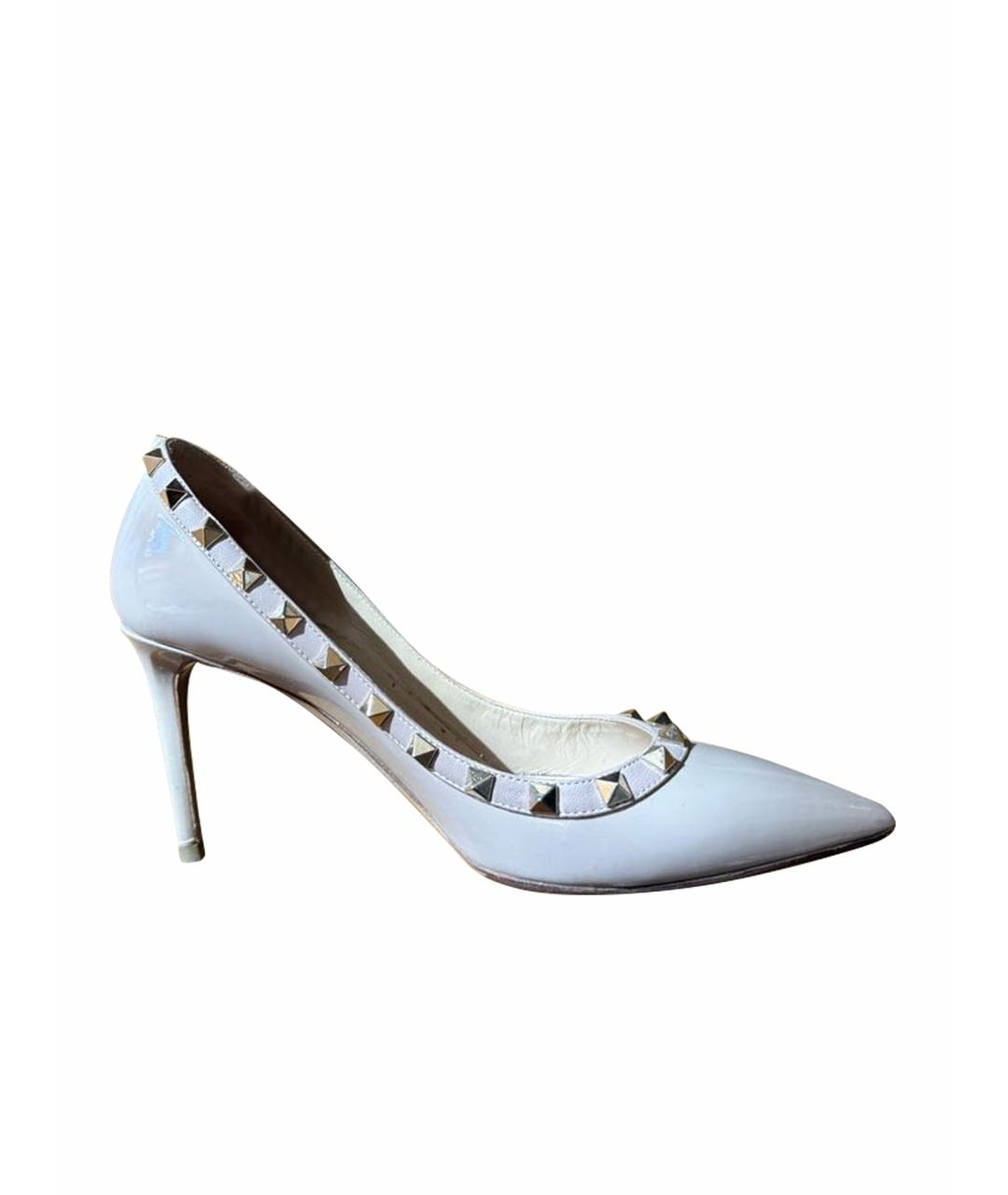 VALENTINO Бежевые туфли из лакированной кожи, фото 1