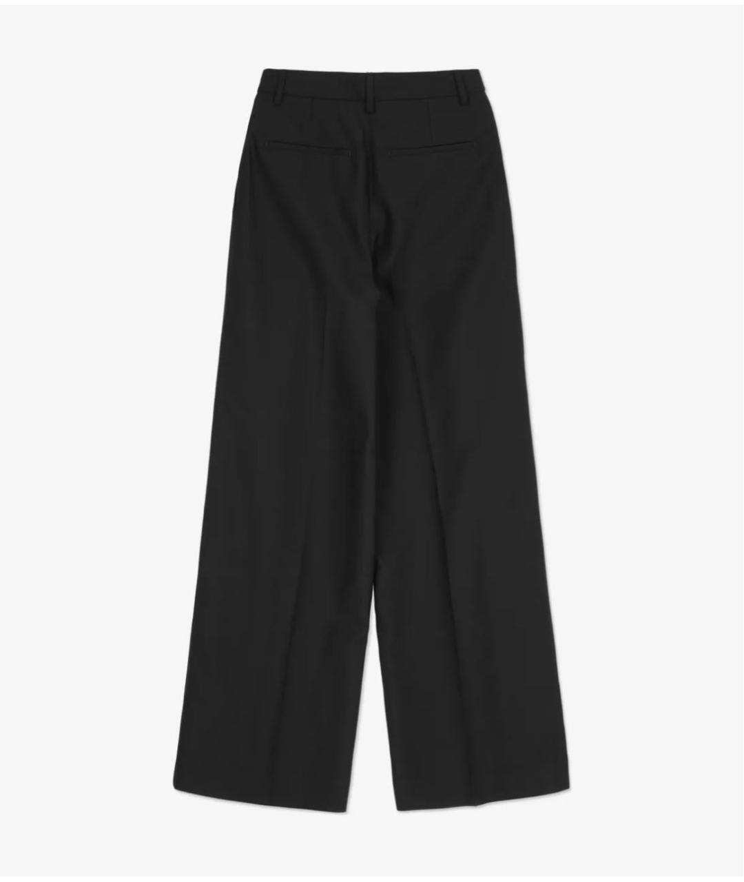 BURBERRY Черные шерстяные брюки широкие, фото 2