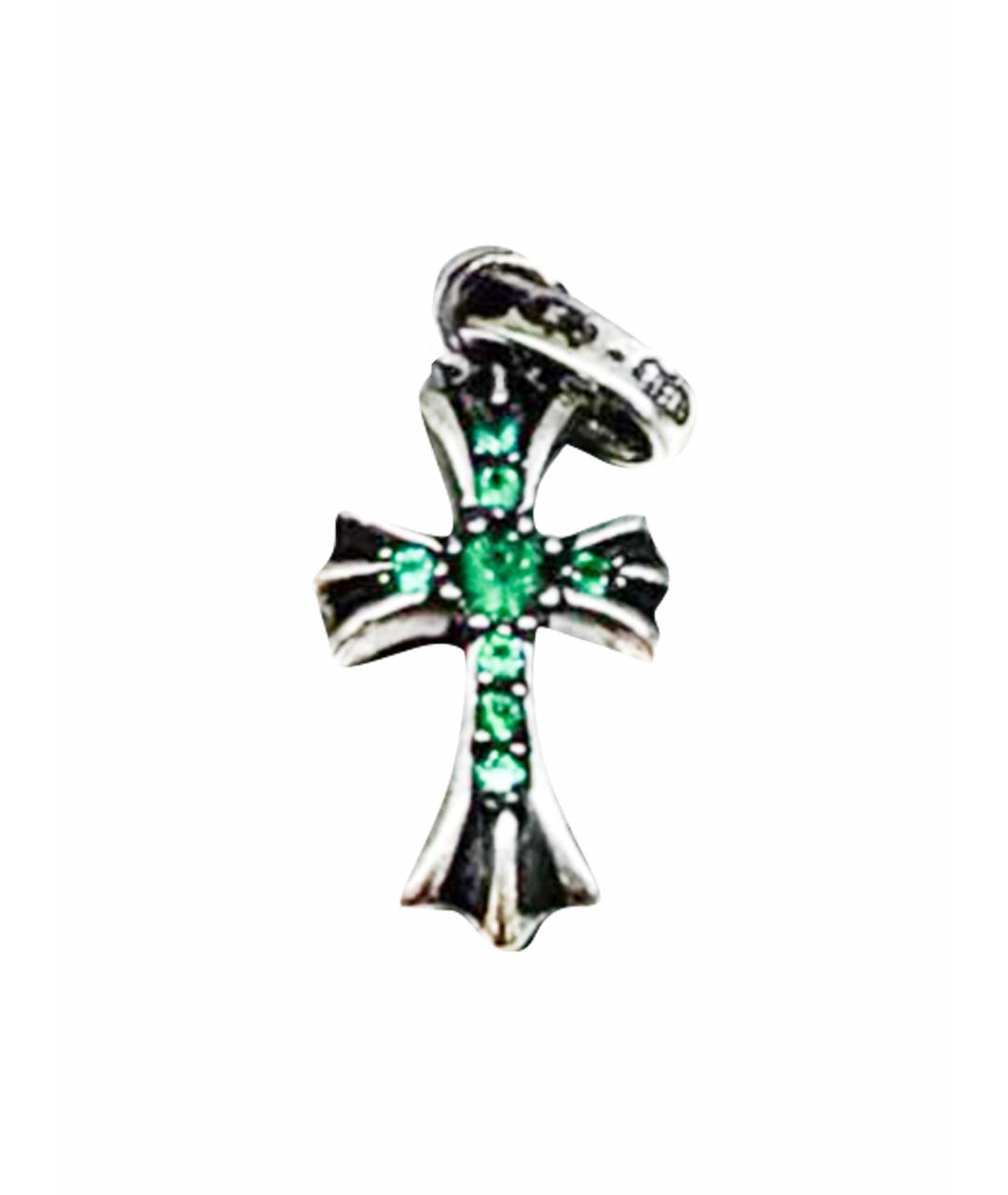 CHROME HEARTS Зеленая серебряная подвеска, фото 1