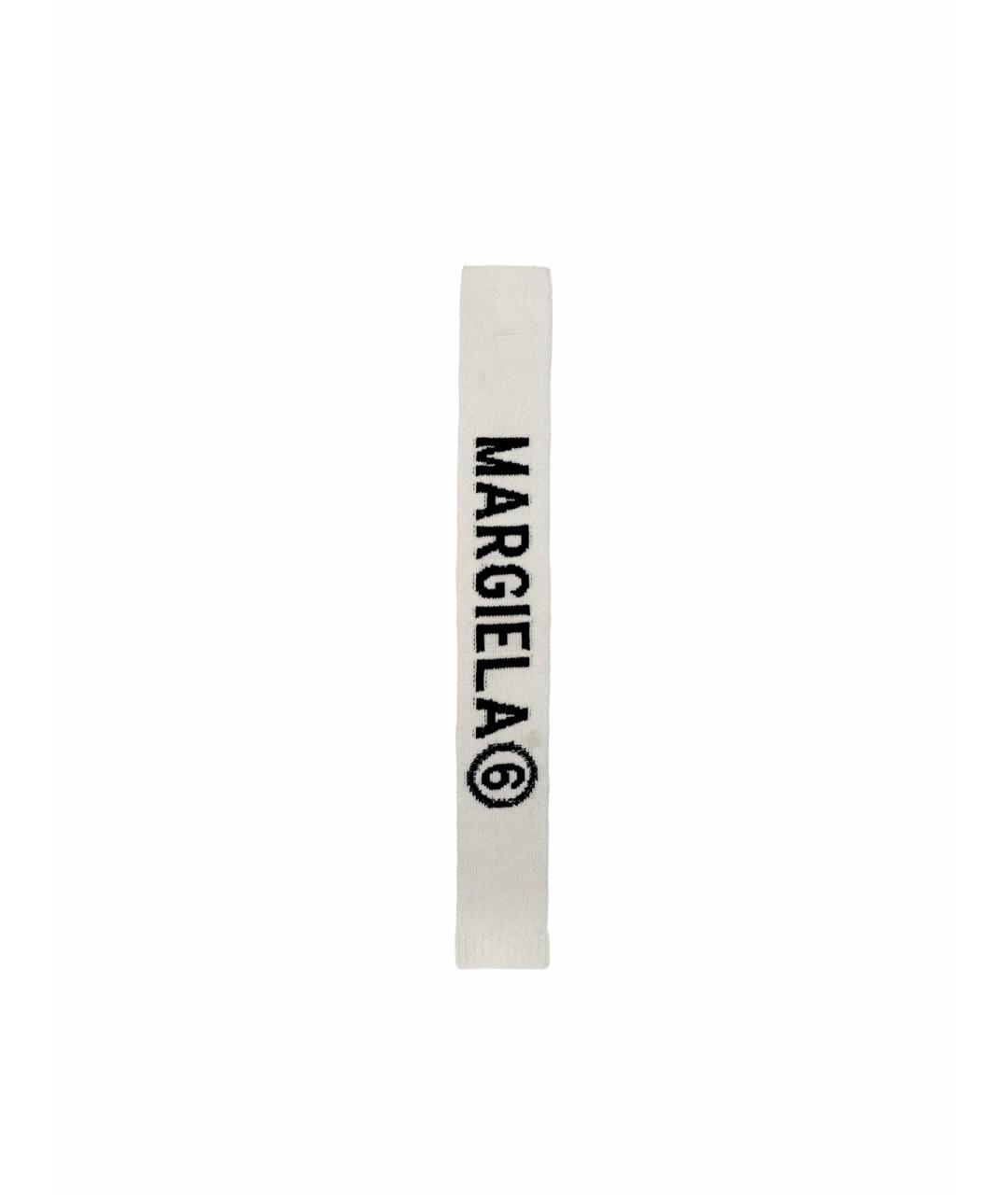 MM6 MAISON MARGIELA Белый шерстяной шарф, фото 1