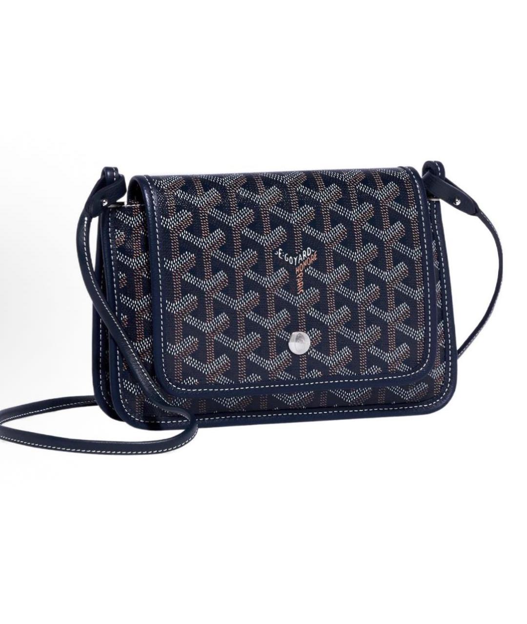 GOYARD Темно-синяя кожаная сумка через плечо, фото 5