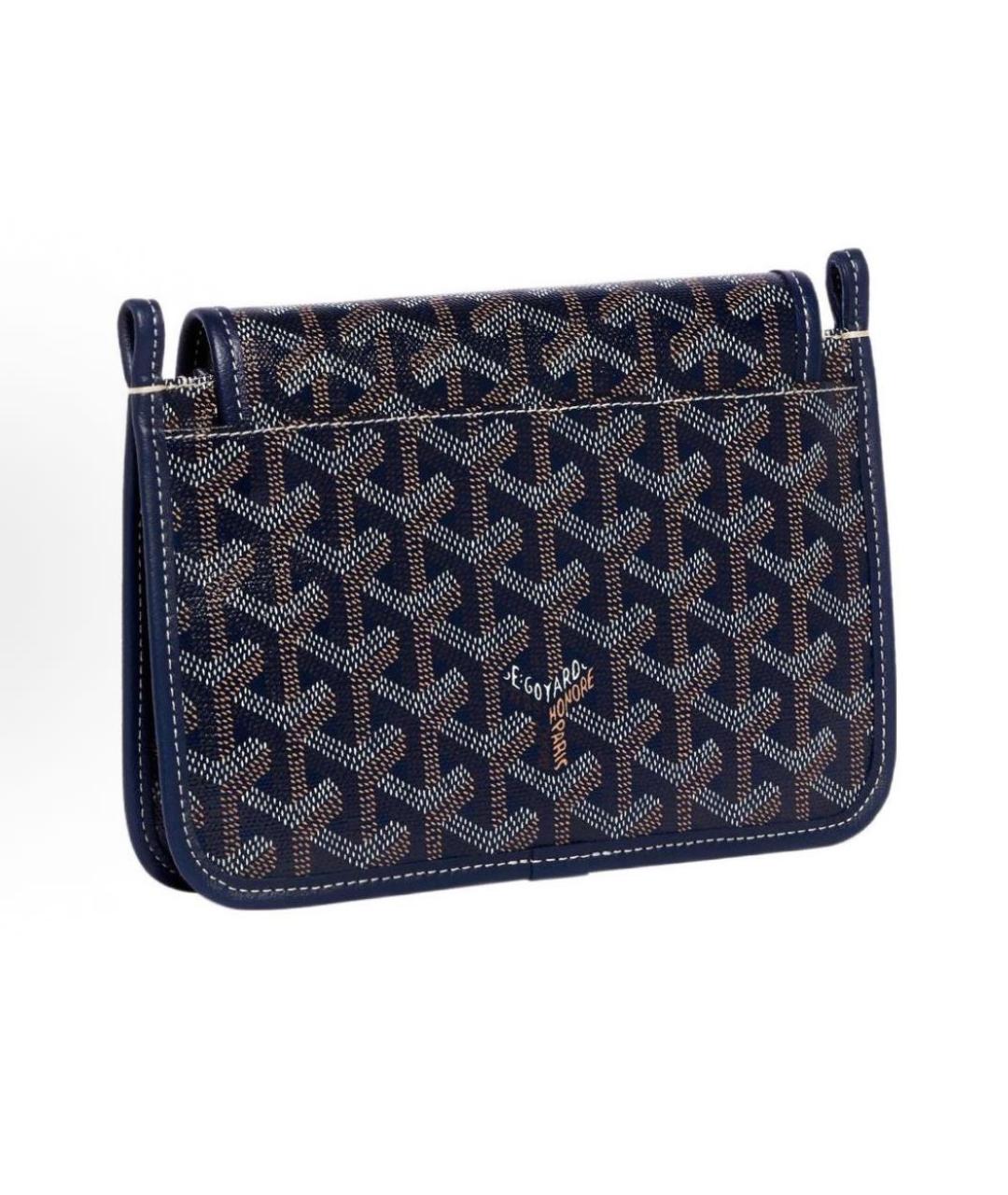 GOYARD Темно-синяя кожаная сумка через плечо, фото 3