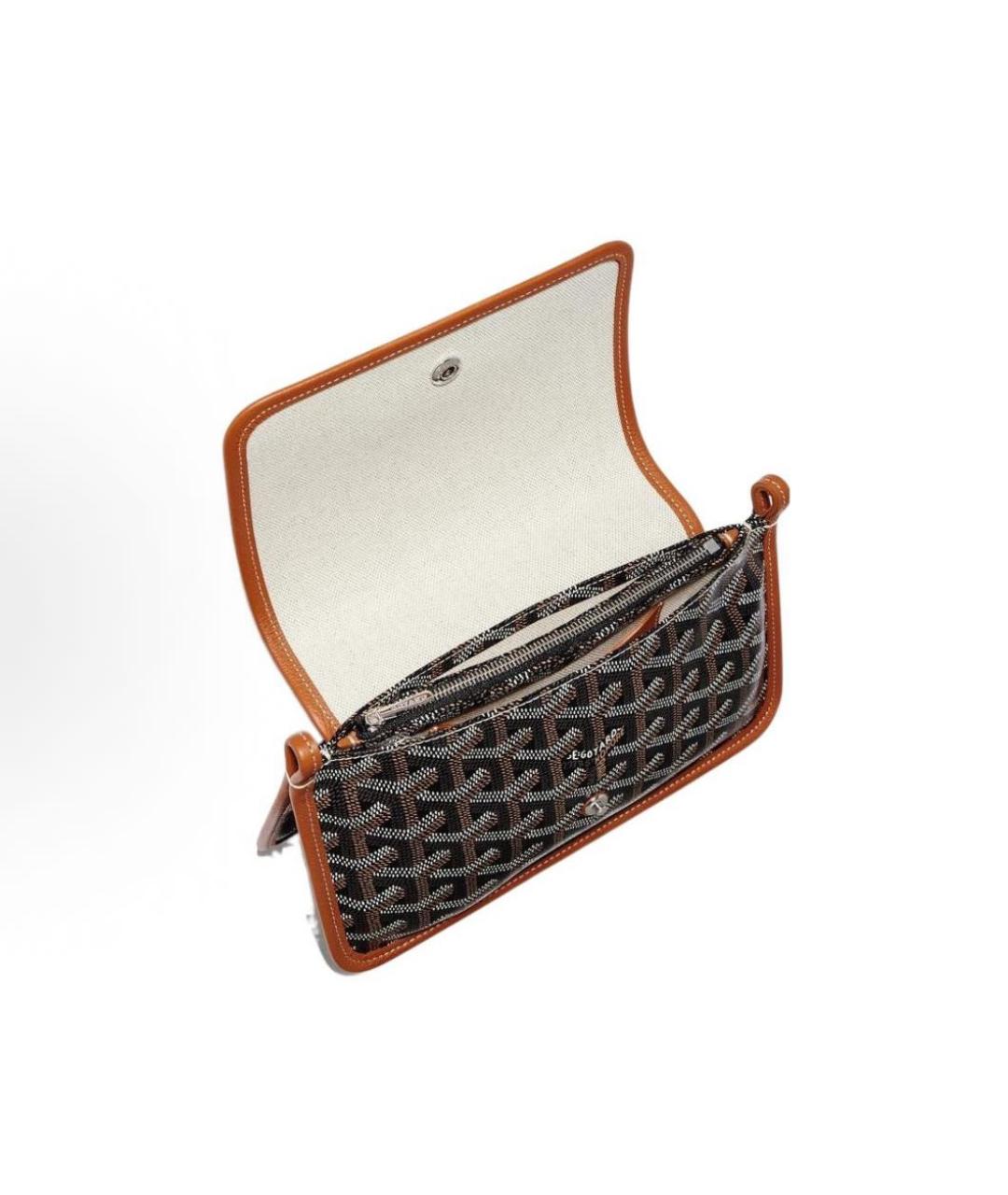 GOYARD Темно-синяя кожаная сумка через плечо, фото 4