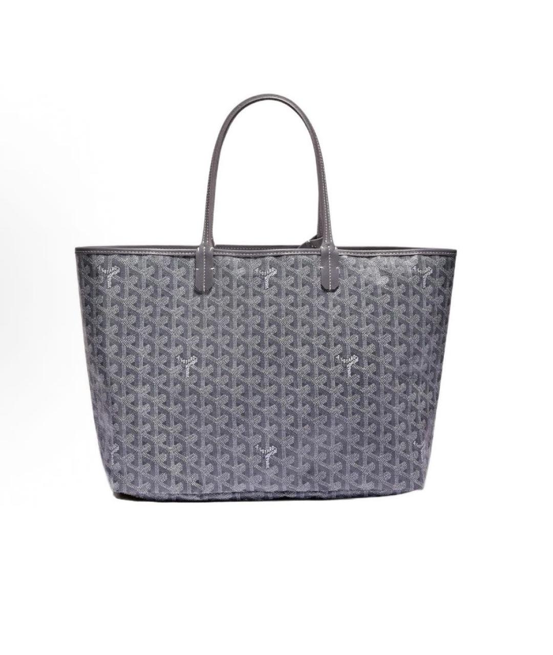 GOYARD Серая кожаная сумка тоут, фото 2