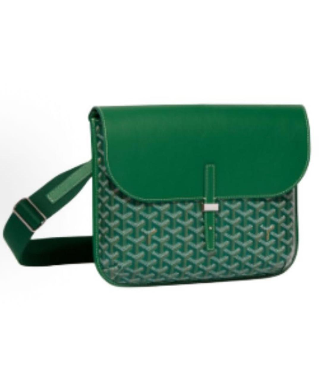 GOYARD Зеленая кожаная сумка через плечо, фото 6