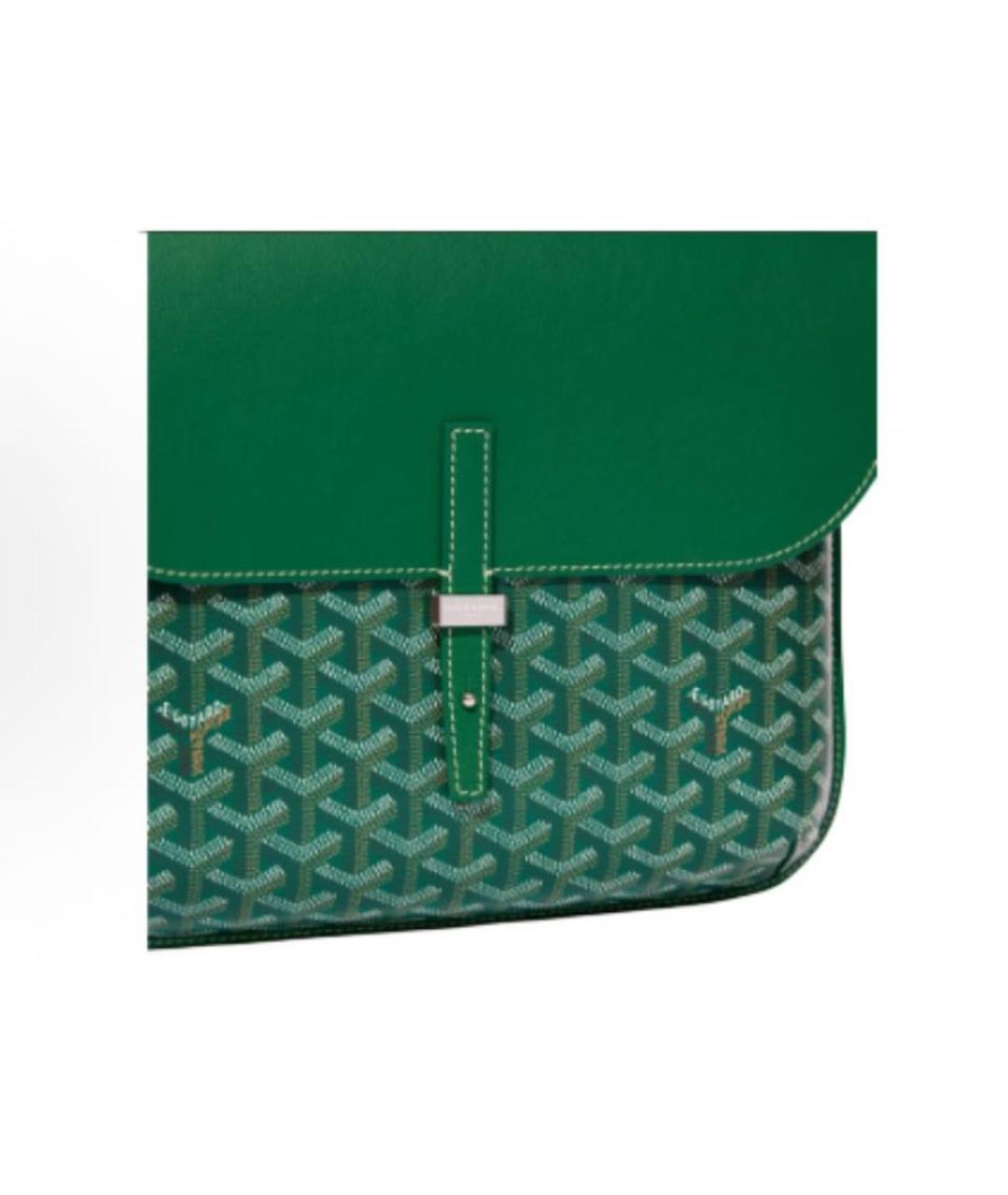 GOYARD Зеленая кожаная сумка через плечо, фото 5