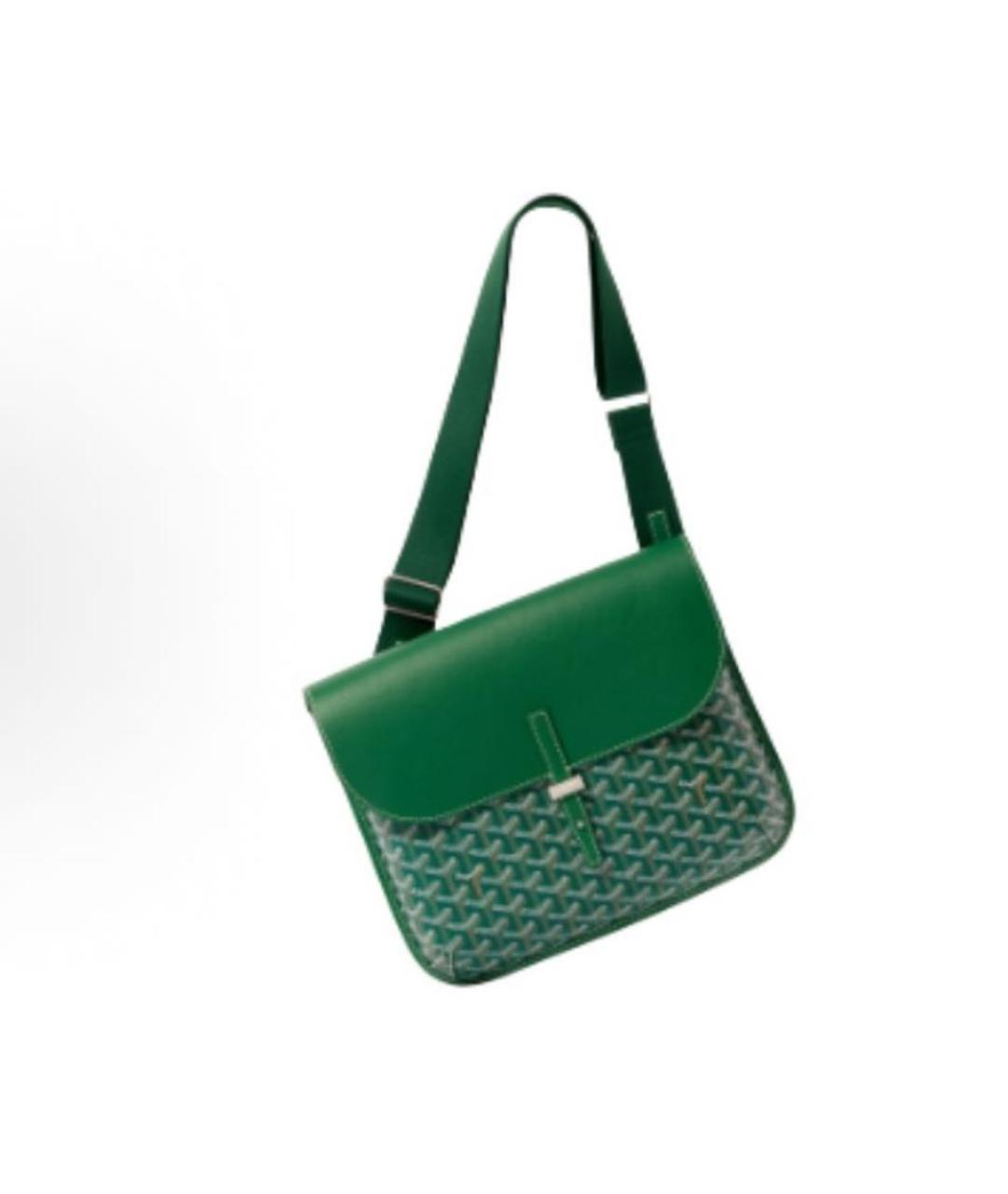 GOYARD Зеленая кожаная сумка через плечо, фото 2