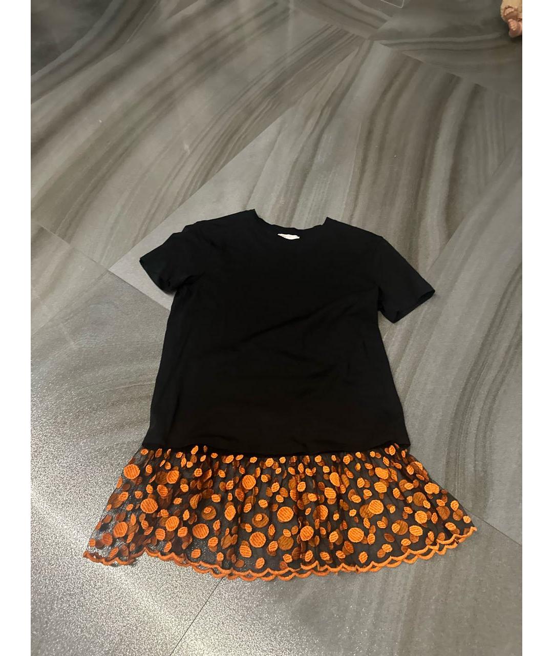RED VALENTINO Черная хлопковая футболка, фото 7