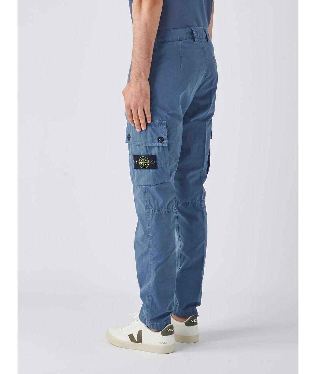 STONE ISLAND Синие повседневные брюки, фото 9
