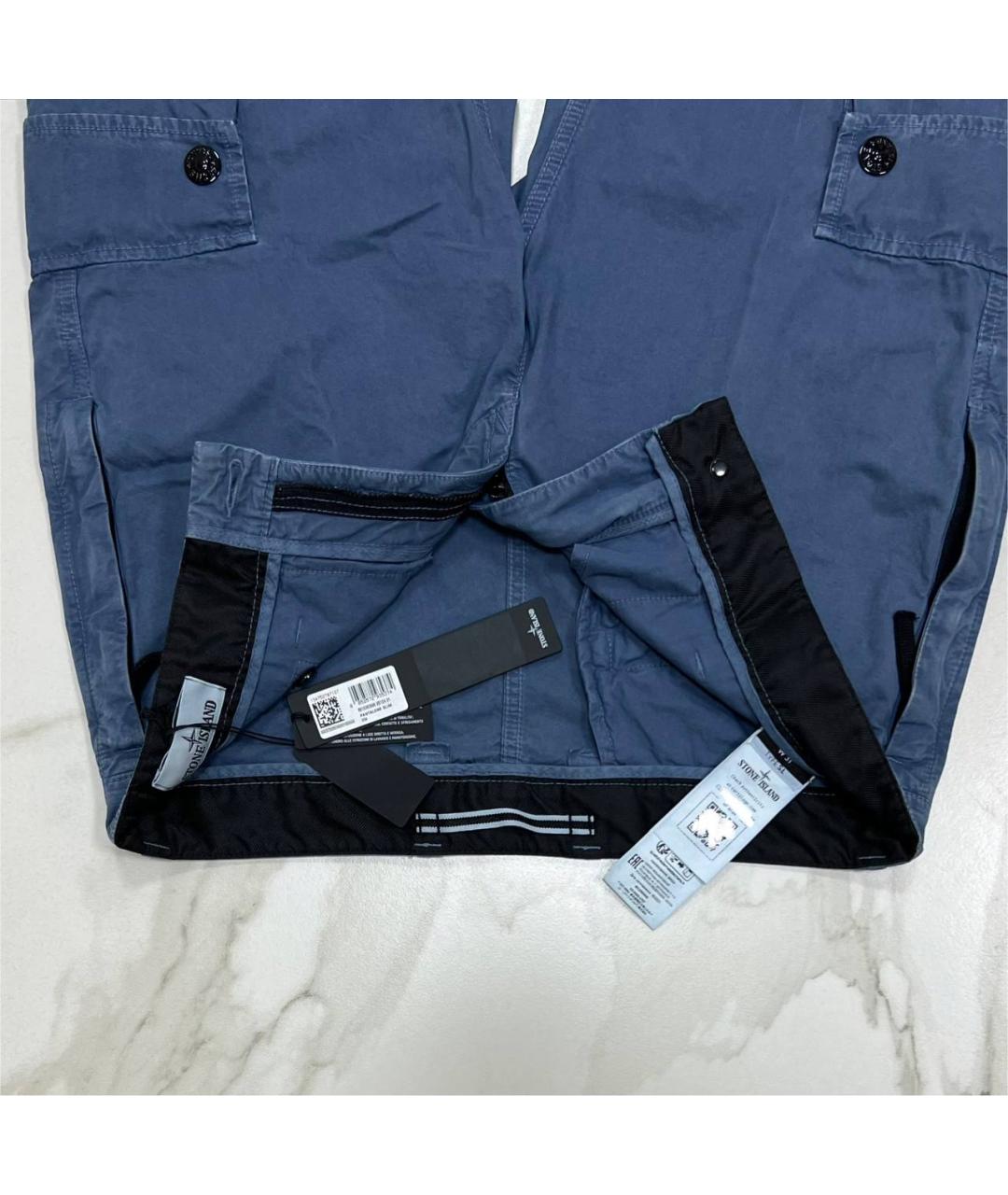 STONE ISLAND Синие повседневные брюки, фото 4