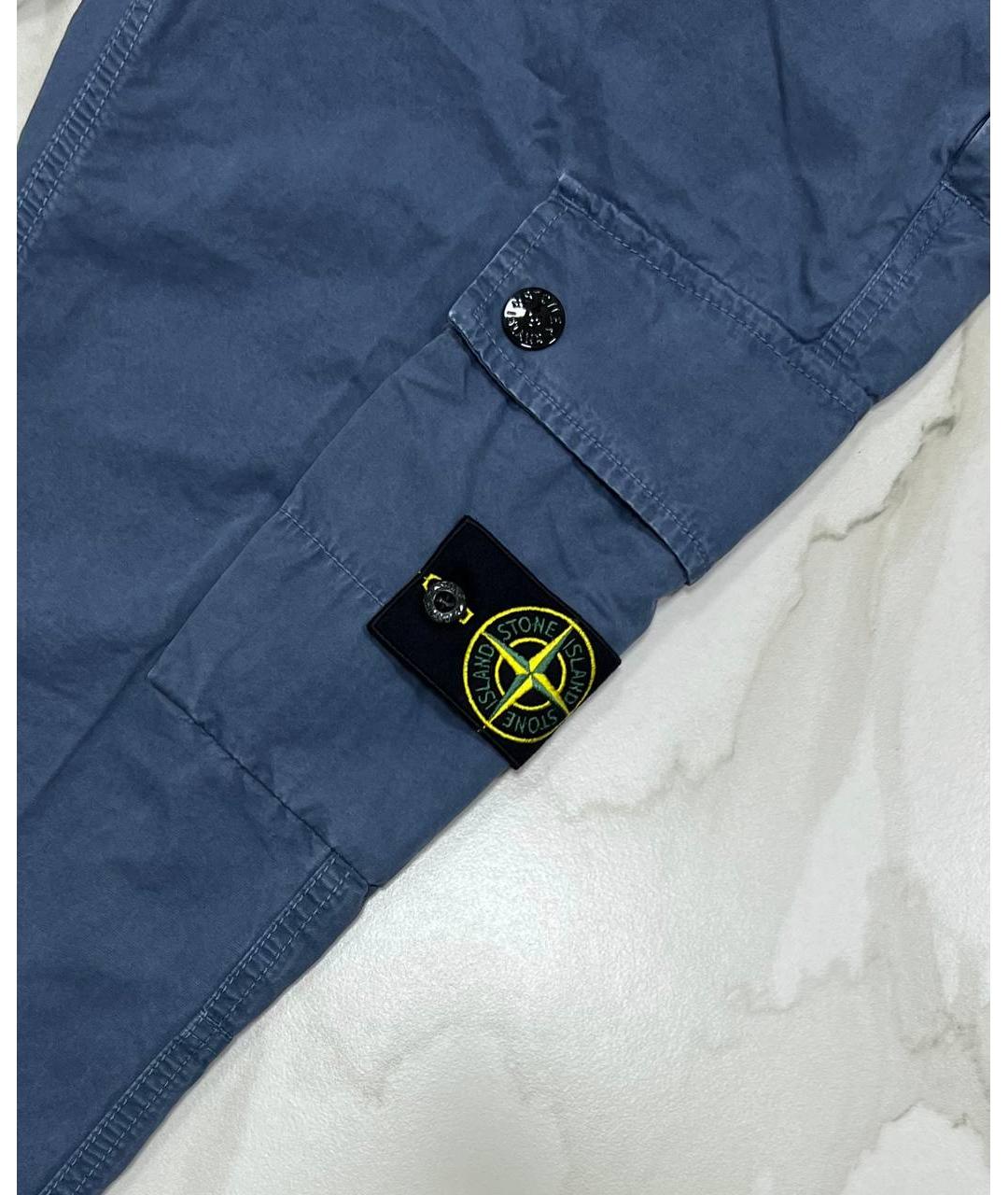 STONE ISLAND Синие повседневные брюки, фото 3