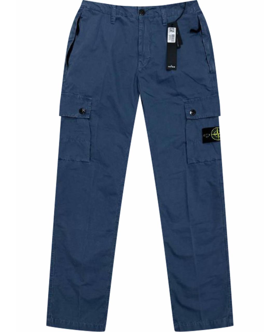 STONE ISLAND Синие повседневные брюки, фото 1