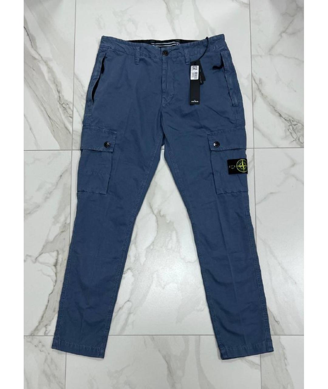 STONE ISLAND Синие повседневные брюки, фото 10