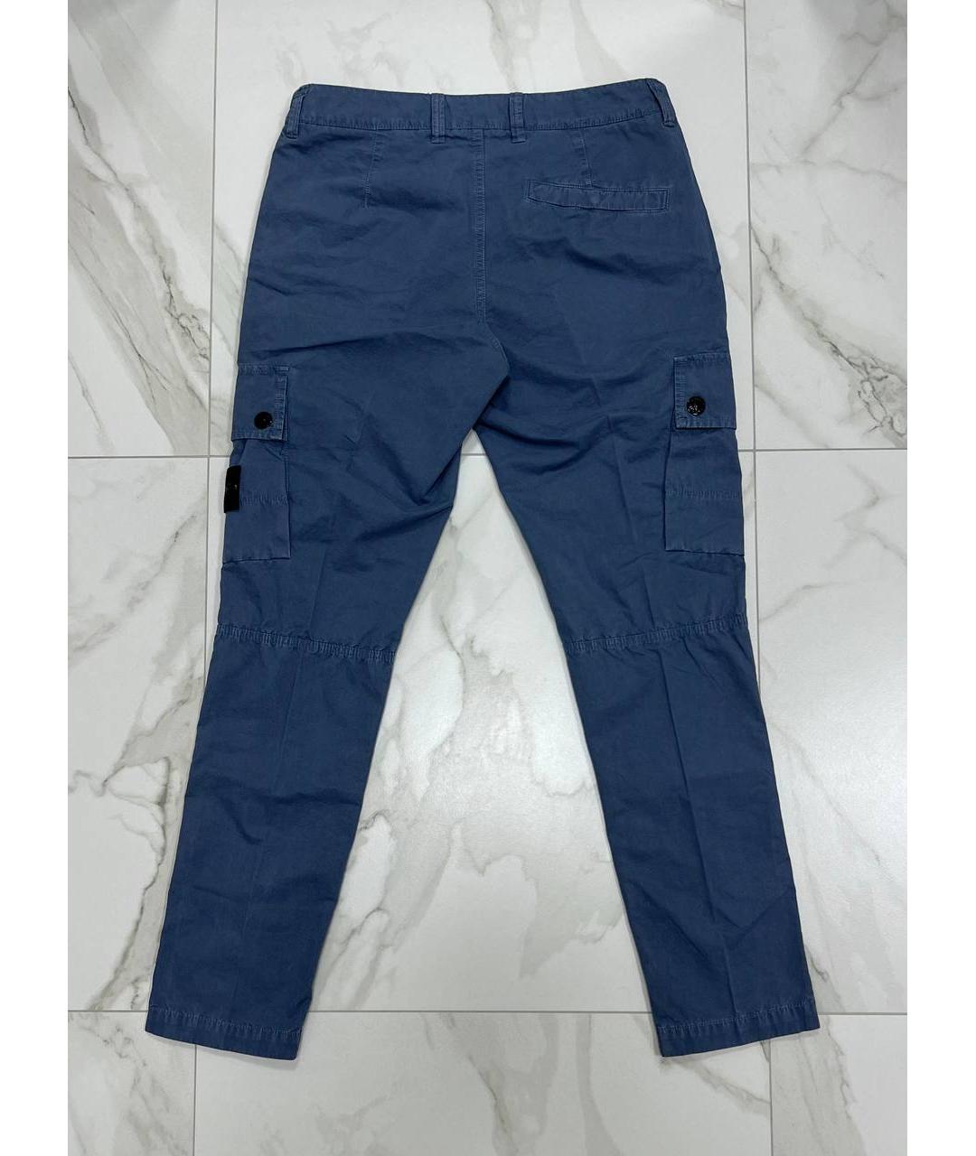 STONE ISLAND Синие повседневные брюки, фото 5