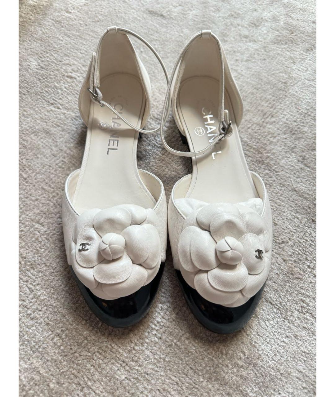 CHANEL Черные кожаные балетки, фото 5