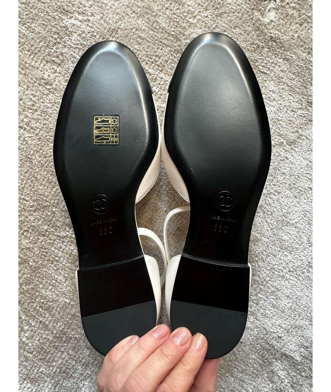 CHANEL Черные кожаные балетки, фото 3