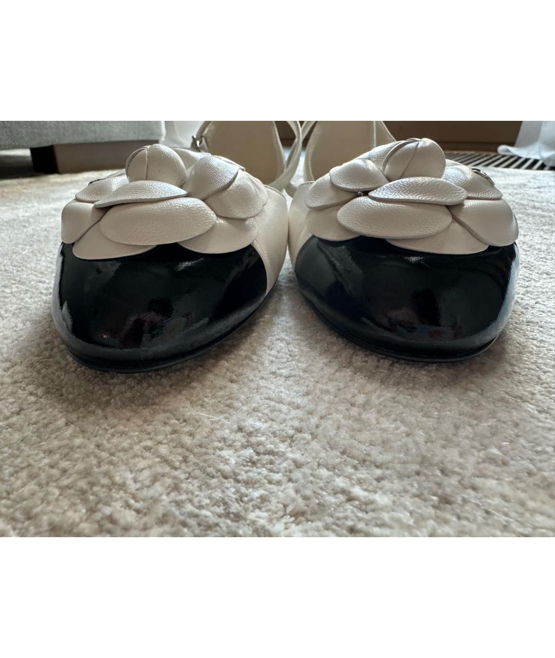 CHANEL Черные кожаные балетки, фото 4