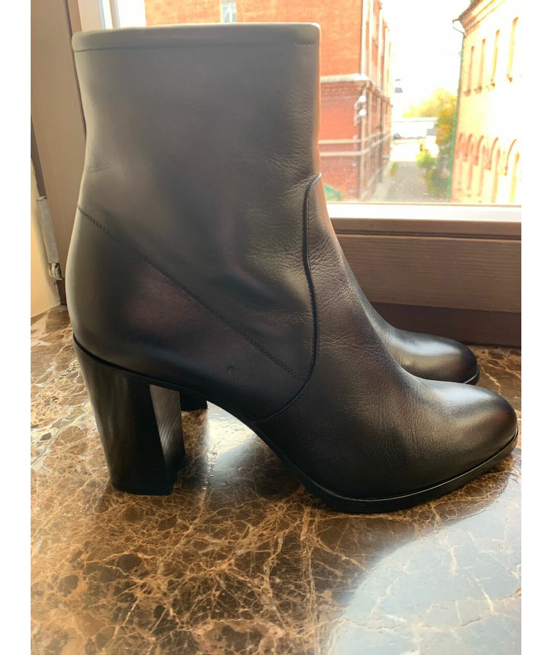 SANTONI Черные кожаные ботильоны, фото 4