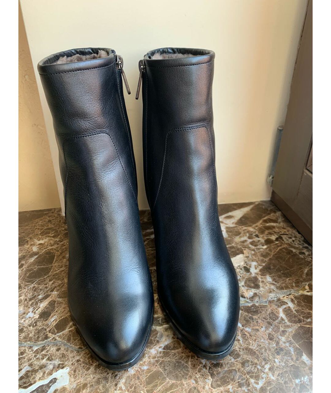 SANTONI Черные кожаные ботильоны, фото 2