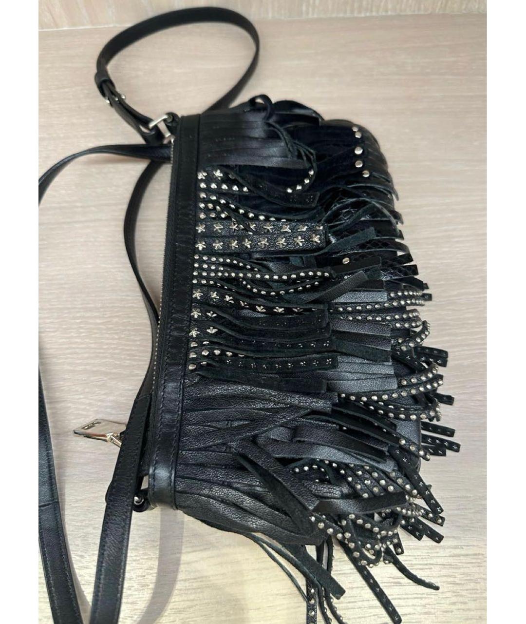 SAINT LAURENT Черная кожаная сумка через плечо, фото 3