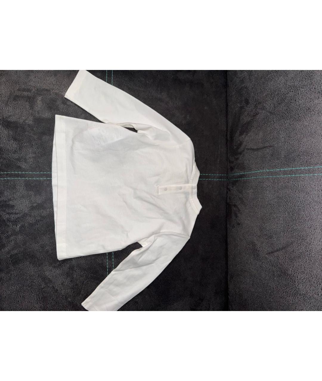 EMPORIO ARMANI Белая хлопковая детская футболка, фото 2
