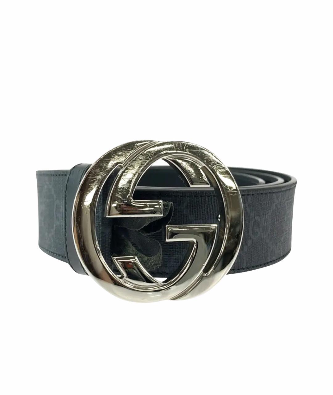 GUCCI Черный кожаный ремень, фото 1