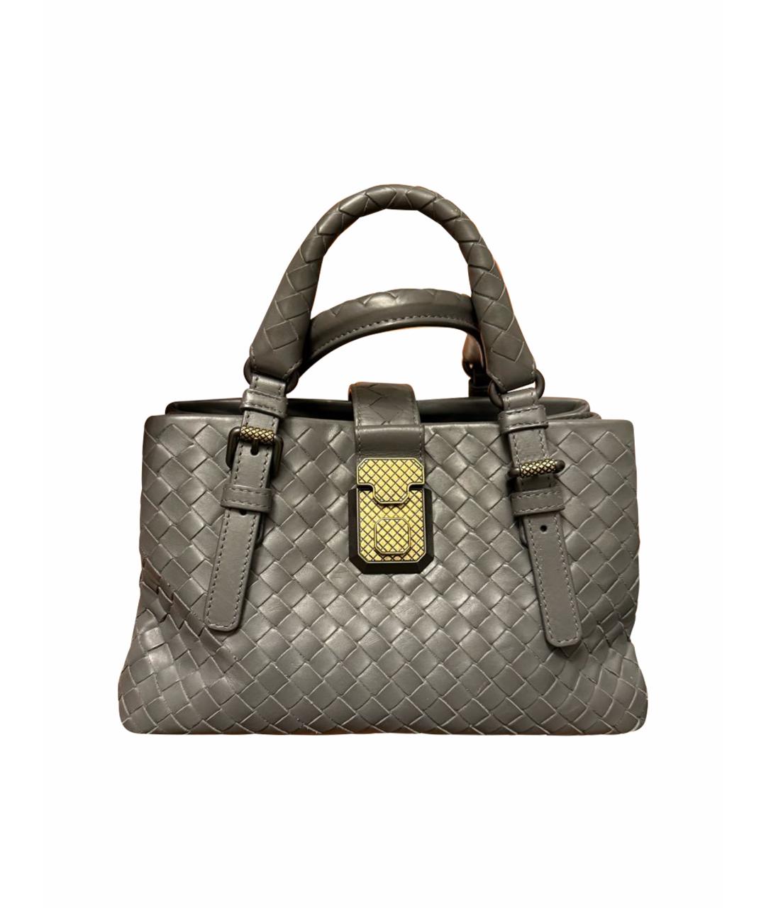 BOTTEGA VENETA Серая кожаная сумка через плечо, фото 1