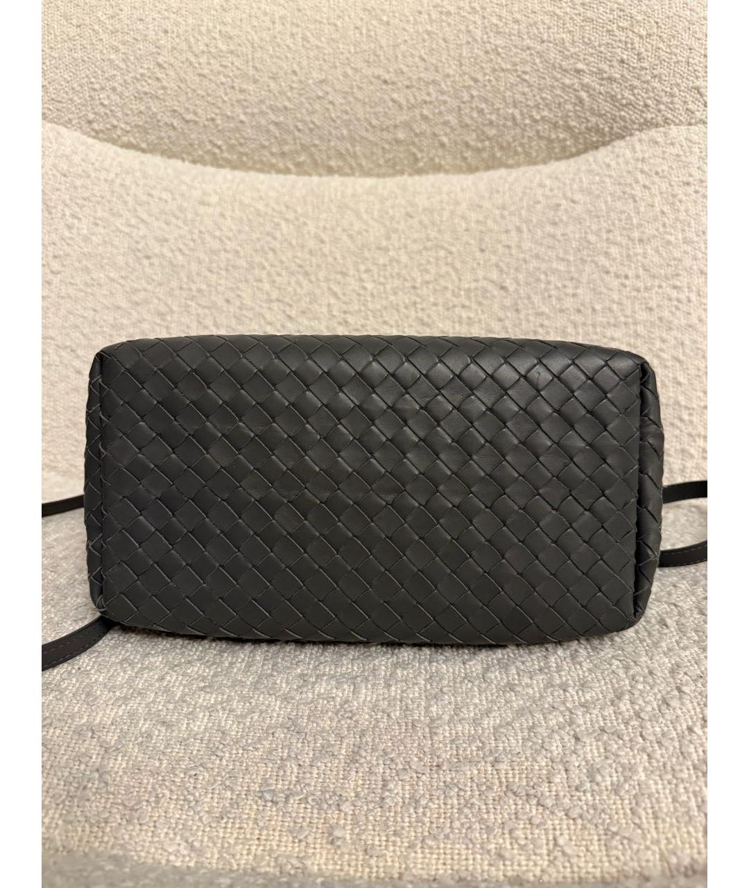BOTTEGA VENETA Серая кожаная сумка через плечо, фото 3