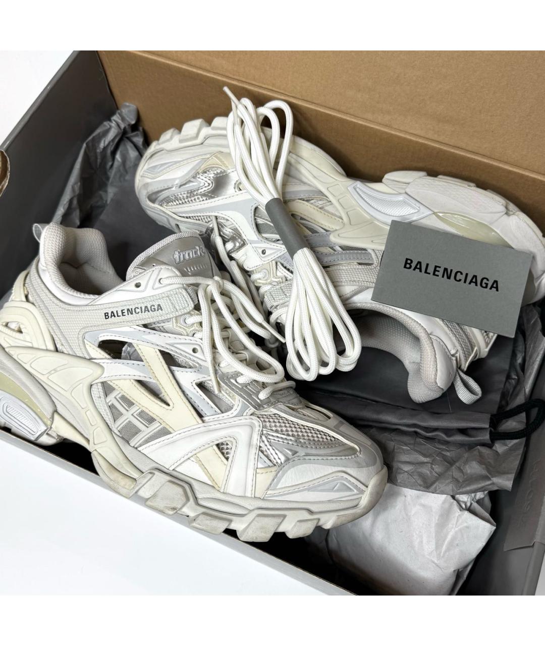 BALENCIAGA Белые текстильные кроссовки, фото 2