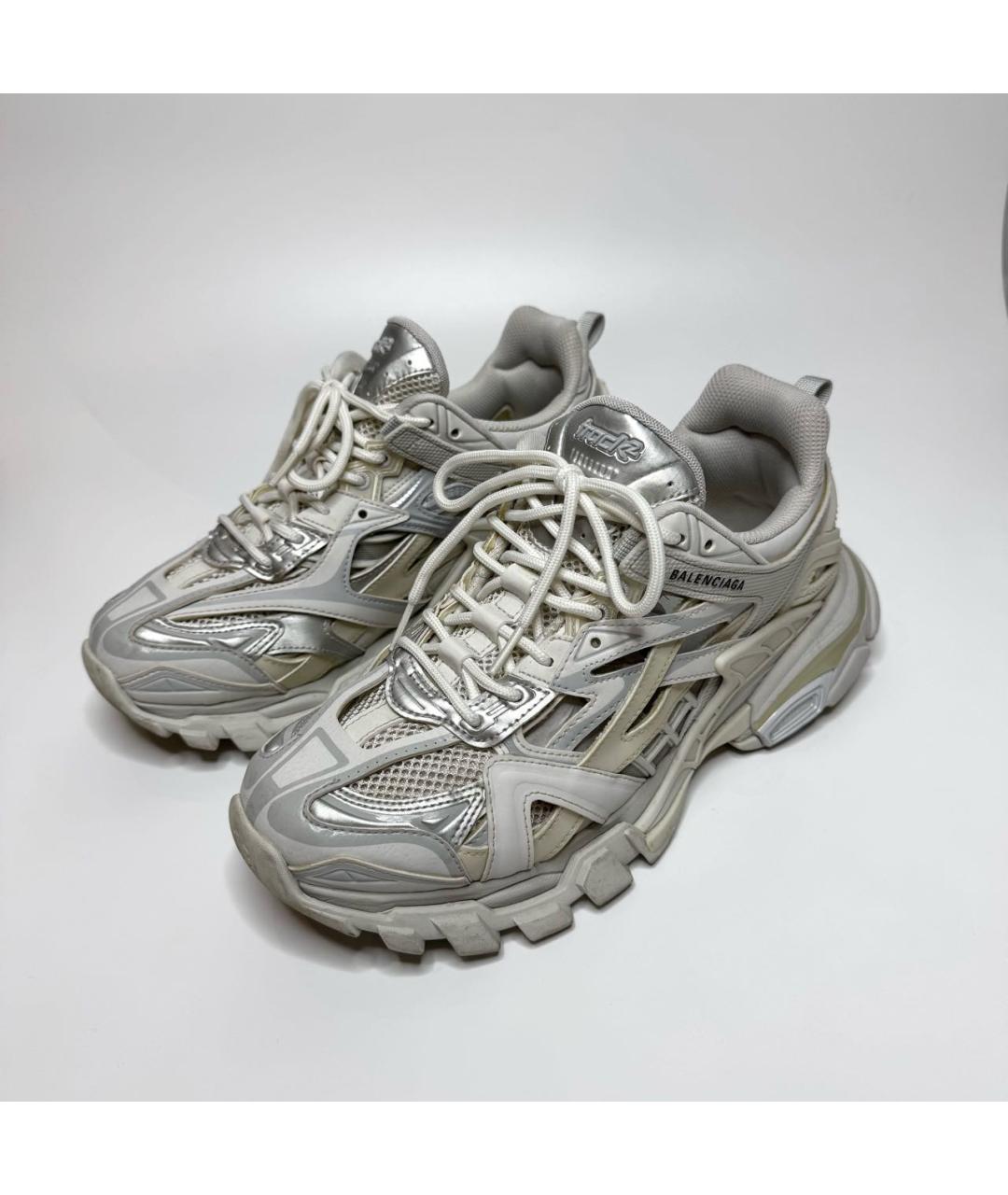 BALENCIAGA Белые текстильные кроссовки, фото 4