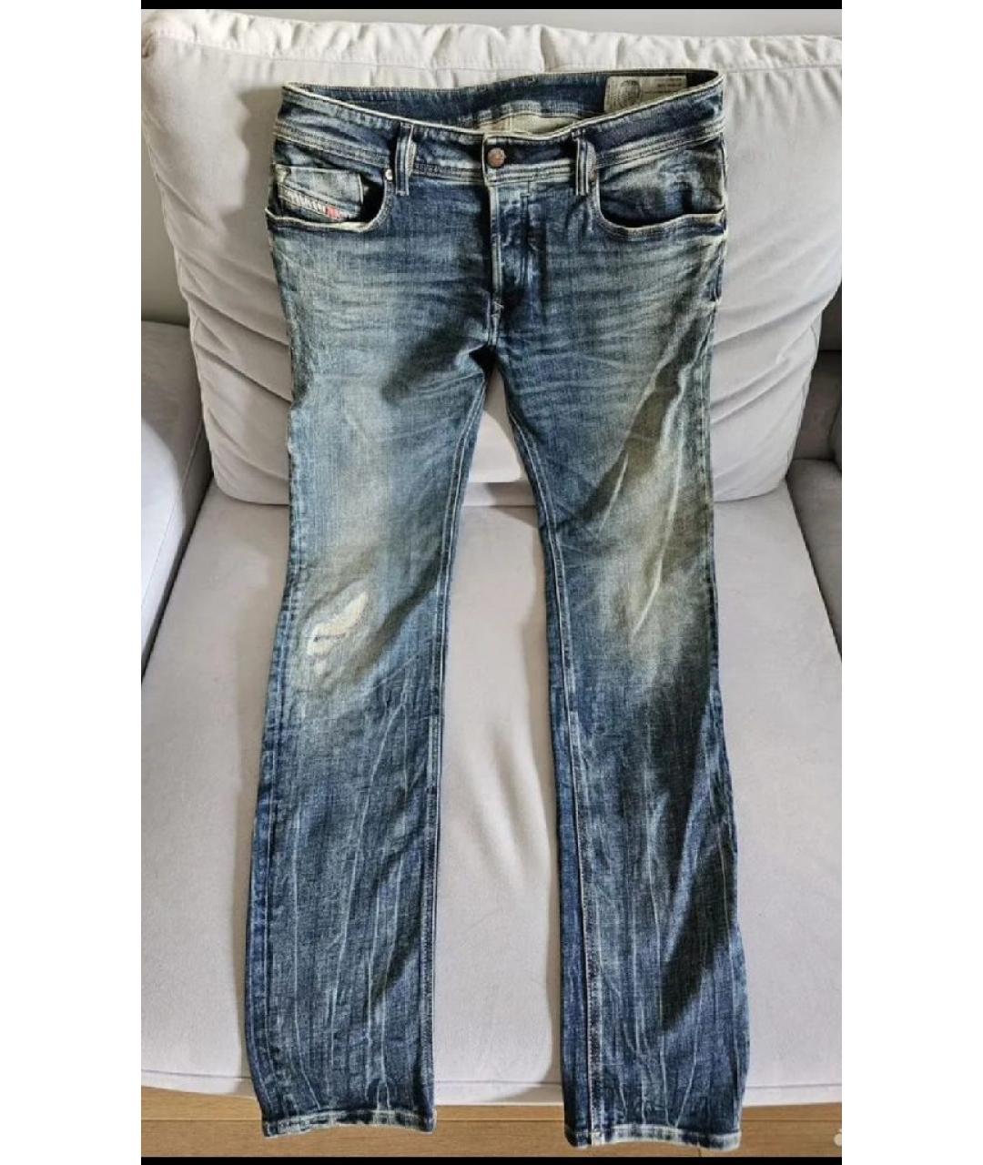 DIESEL Синие хлопко-эластановые джинсы скинни, фото 8