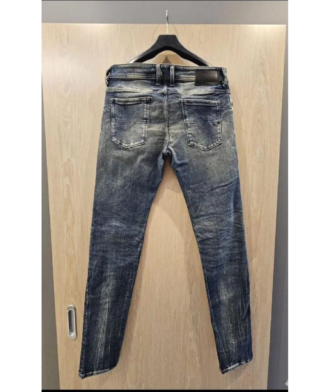 DIESEL Синие хлопко-эластановые джинсы скинни, фото 2