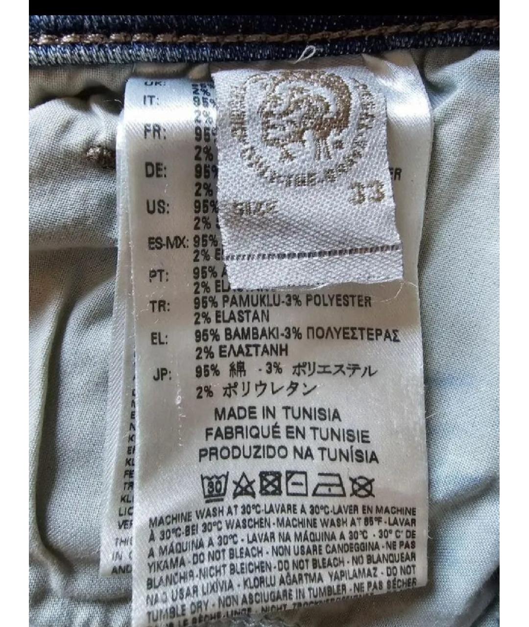 DIESEL Синие хлопко-эластановые джинсы скинни, фото 4