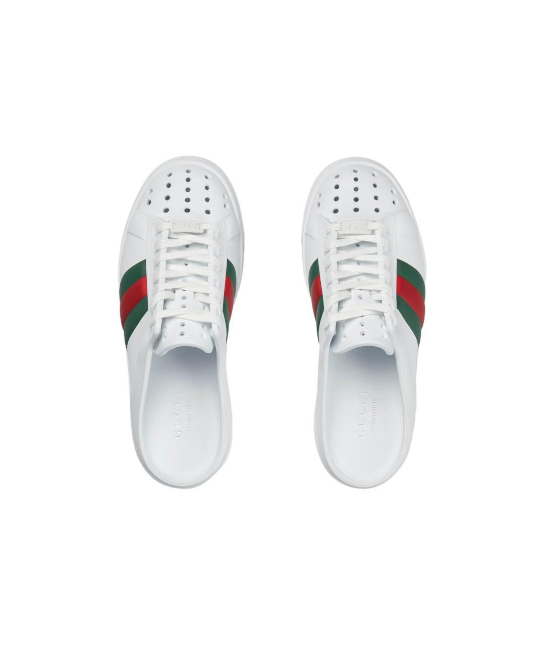 GUCCI Белые кожаные мюли, фото 5