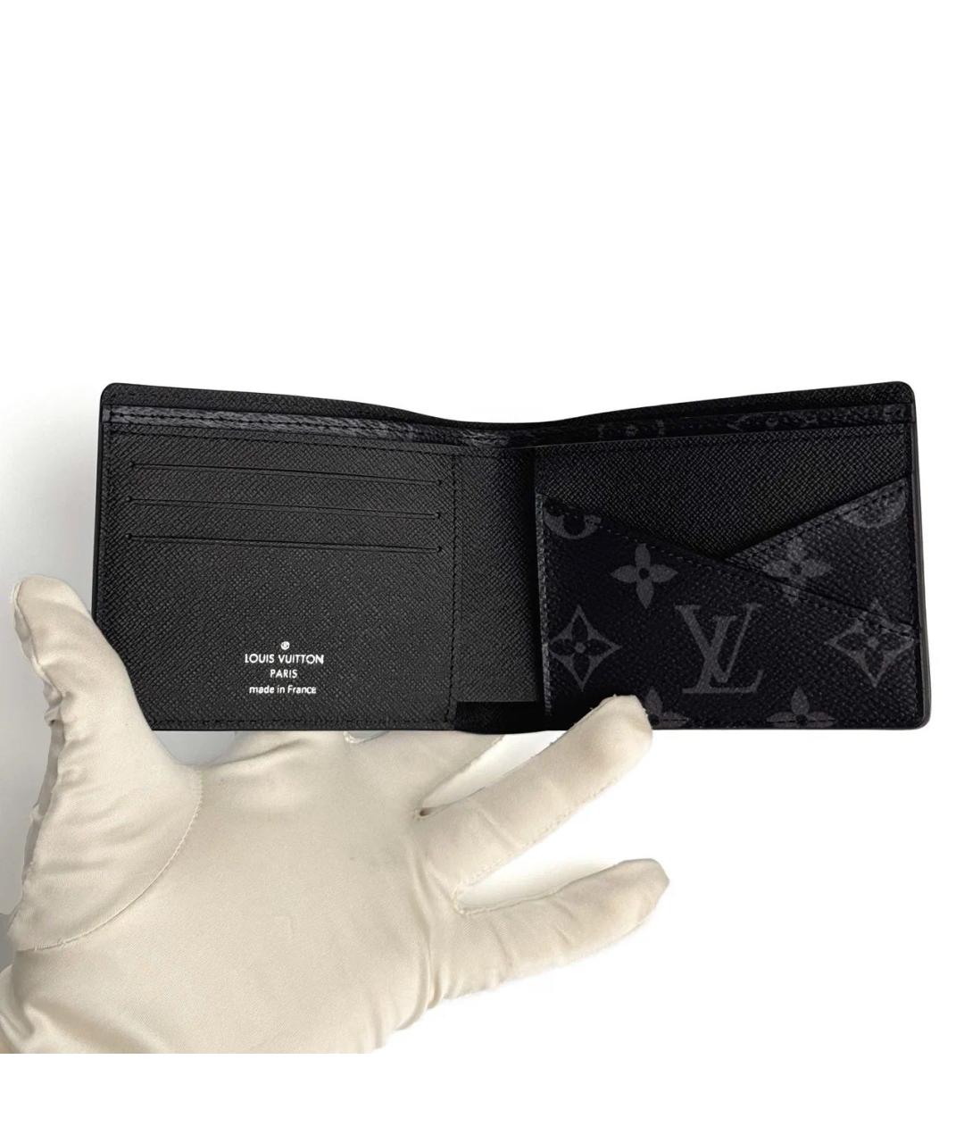 LOUIS VUITTON Синий кожаный кошелек, фото 7