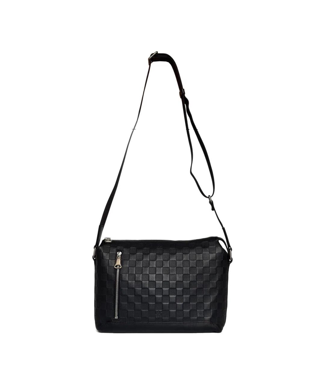 LOUIS VUITTON Черная кожаная сумка на плечо, фото 4