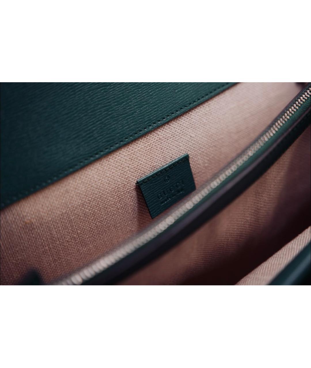 GUCCI Зеленая кожаная сумка через плечо, фото 4