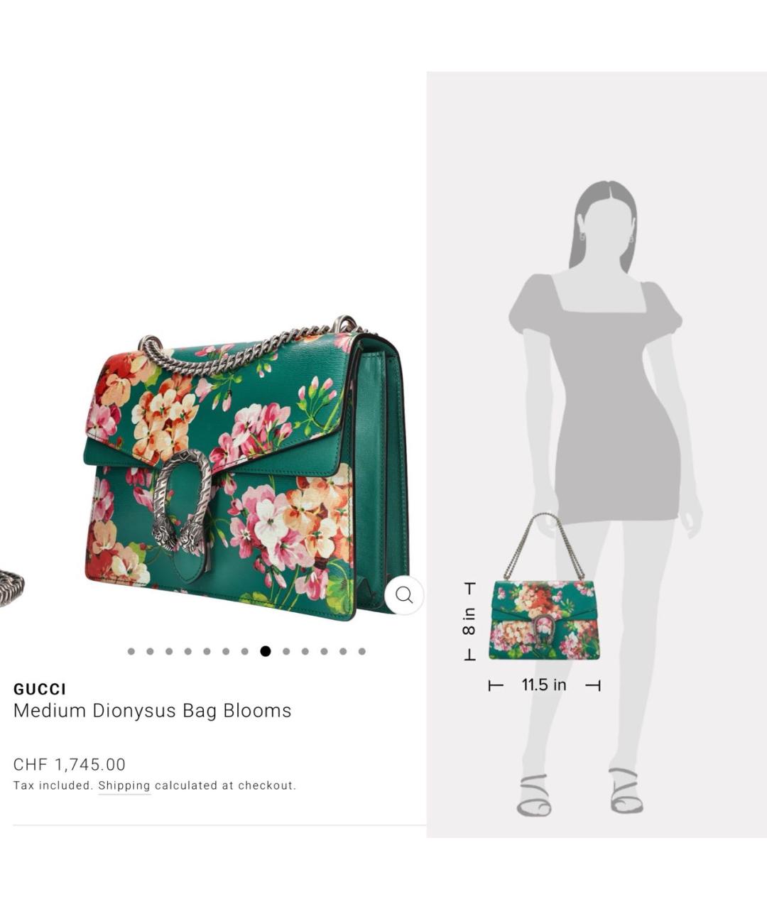 GUCCI Зеленая кожаная сумка через плечо, фото 8
