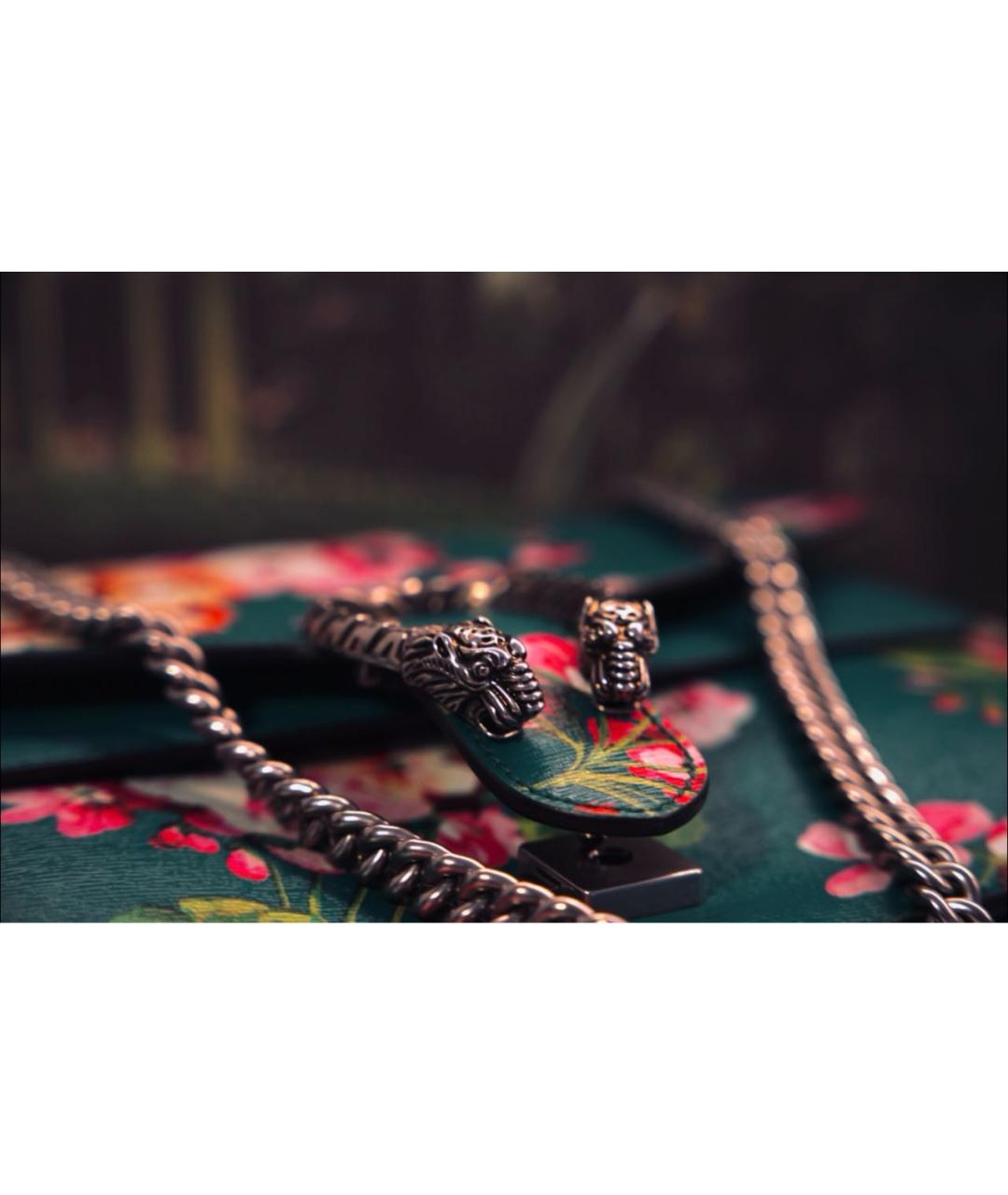 GUCCI Зеленая кожаная сумка через плечо, фото 5