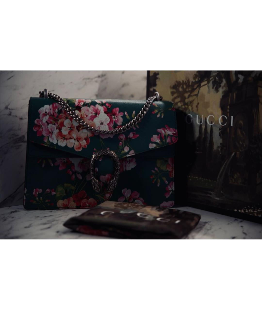 GUCCI Зеленая кожаная сумка через плечо, фото 2