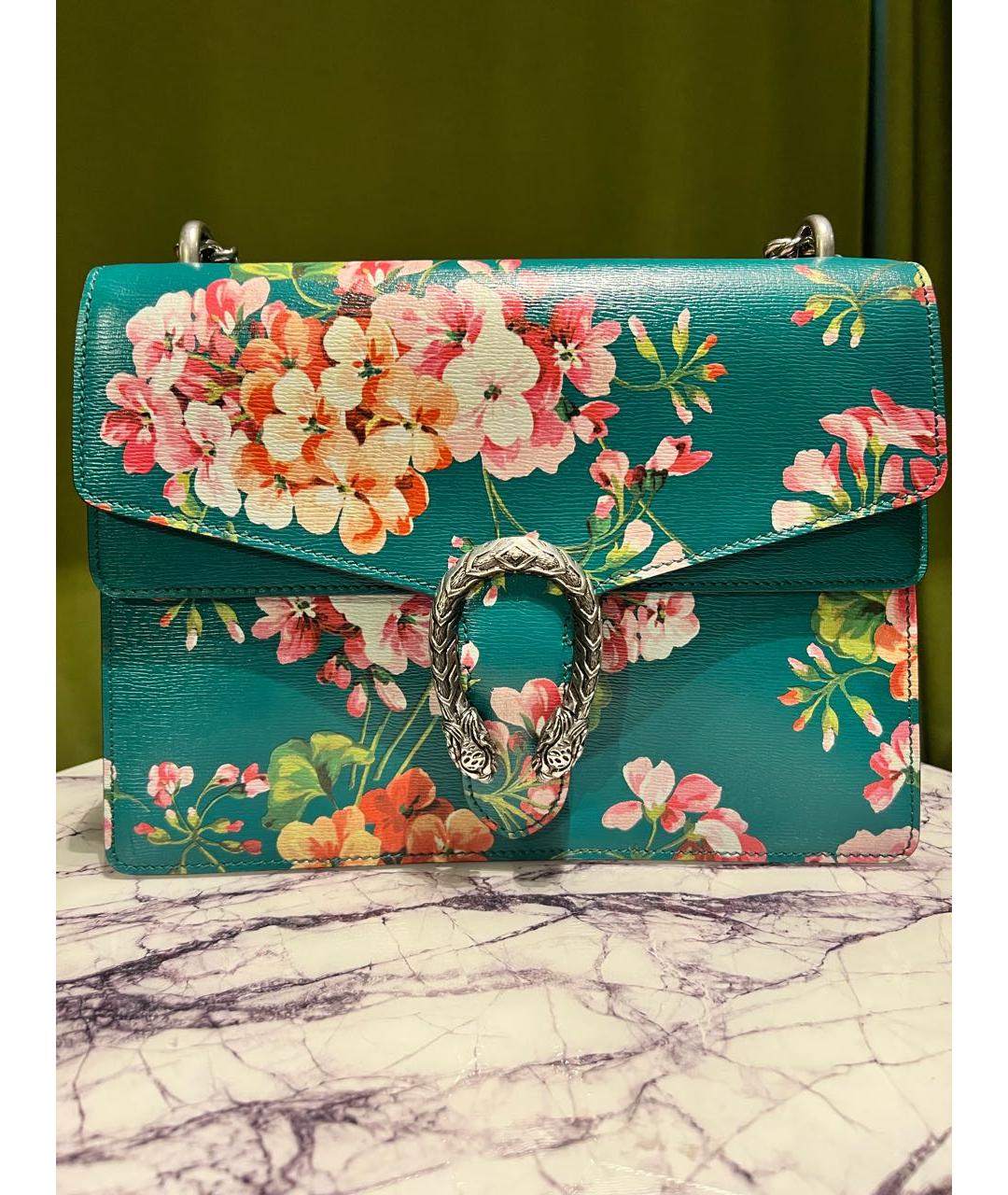 GUCCI Зеленая кожаная сумка через плечо, фото 9